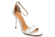 Sandale elegante EPICA albe, 6791, din piele naturala