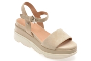 Sandale GEOX gri, D02HBC, din piele intoarsa
