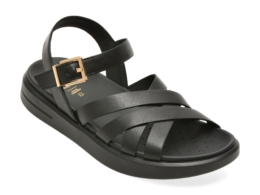 Sandale GEOX negre, D35PAB, din piele naturala