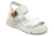 Sandale GRYXX albe, 10401, din piele naturala