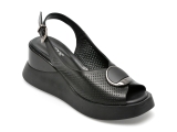 Sandale GRYXX negre, 131362, din piele naturala