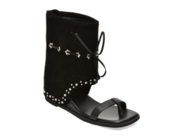 Sandale GRYXX negre, DMS5061, din piele ecologica
