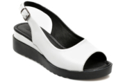 Sandale IMAGE albe, 2740, din piele naturala