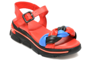 Sandale LABOUR rosii, 21506, din piele naturala