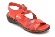 Sandale PASS COLLECTION rosii, 16716, din piele naturala