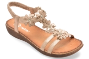 Sandale RIEKER aurii, V7573, din piele ecologica