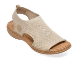 Sandale RIEKER bej, 61851, din material textil
