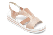 Sandale RIEKER roz, V02Y5, din piele ecologica