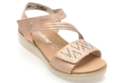 Sandale RIEKER roz, V3764, din piele ecologica