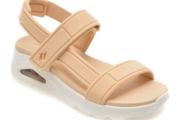 Sandale SKECHERS portocalii, UNO, din material textil
