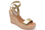 Sandale Steve Madden aurii, UPSTAGE, din piele naturala