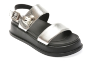 Sandale casual GRYXX argintii, 7903, din piele ecologica