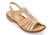 Sandale casual RIEKER bej, 60808, din piele ecologica