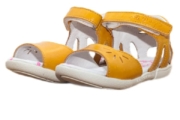 Sandale cu Scai –  din Piele – Inchise la Spate – Galbene – AC048-802A – 20 – Galben