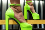 Sandale cu toc Barbie Verzi