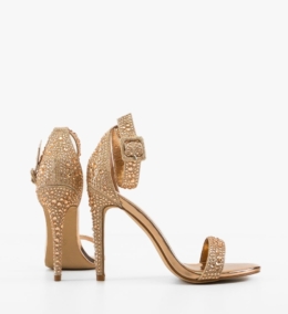 Sandale cu toc Loluta Aurii