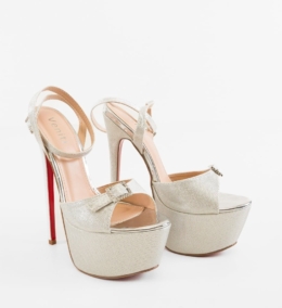 Sandale cu toc Rerko Argintii