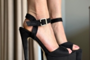 Sandale cu toc Selby Negre