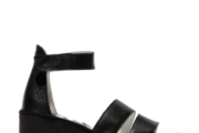 Sandale dama  BONO 290 – negru – piele naturala – fixare Velcro