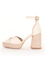 Sandale de piele cu toc masiv Karola