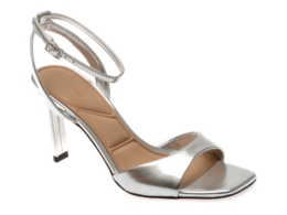 Sandale elegante ALDO argintii, SAKE 040, din piele ecologica