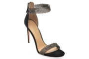 Sandale elegante EPICA negre, 972889, din piele intoarsa
