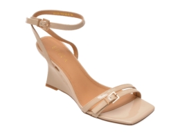 Sandale elegante EPICA nude, 4H1130, din piele naturala lacuita