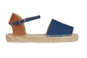 Sandale-espadrile din piele si piele intoarsa