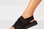 Sandale fara Toc din Textil dama Negre Avalynn