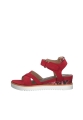 Sandale wedge de piele intoarsa ecologica – cu velcro